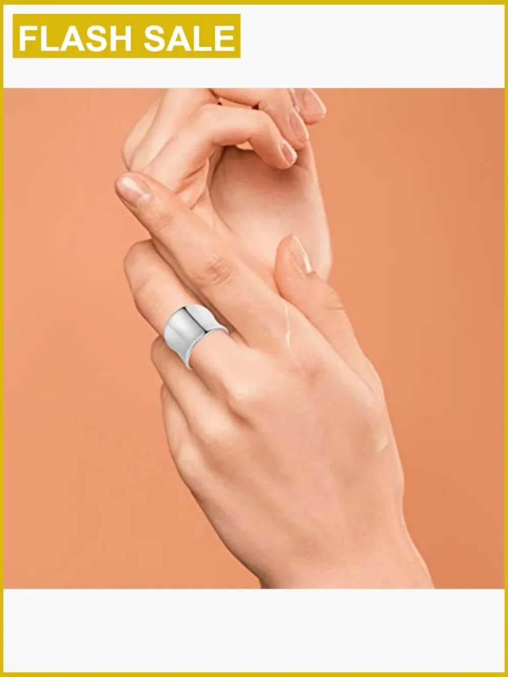 Classic Silver Plain Wide Band Ring - S925 Sterling Silver Chunky Ring for
